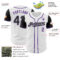 Custom White Black-Purple Authentic Two Tone Baseball Jersey