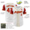 Custom White Red-Old Gold Authentic Two Tone Baseball Jersey