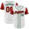 Custom White Red-Green Authentic Two Tone Baseball Jersey