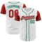 Custom White Red-Kelly Green Authentic Two Tone Baseball Jersey