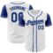 Custom White Royal-Gray Authentic Two Tone Baseball Jersey