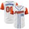 Custom White Orange-Royal Authentic Two Tone Baseball Jersey