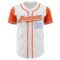 Custom White Orange-Light Blue Authentic Two Tone Baseball Jersey