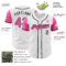 Custom White Pink-Black Authentic Two Tone Baseball Jersey