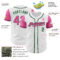 Custom White Pink-Green Authentic Two Tone Baseball Jersey
