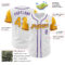 Custom White Gold-Purple Authentic Two Tone Baseball Jersey