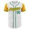 Custom White Gold-Kelly Green Authentic Two Tone Baseball Jersey