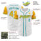Custom White Gold-Teal Authentic Two Tone Baseball Jersey