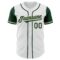 Custom White Green-Cream Authentic Two Tone Baseball Jersey