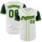 Custom White Green-Neon Green Authentic Two Tone Baseball Jersey