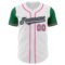 Custom White Kelly Green-Pink Authentic Two Tone Baseball Jersey