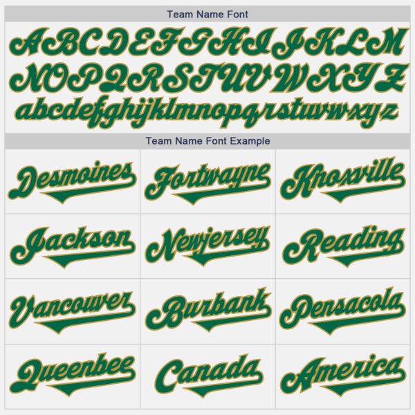 Custom White Kelly Green-Old Gold Authentic Two Tone Baseball Jersey