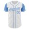 Custom White Light Blue Authentic Two Tone Baseball Jersey