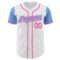 Custom White Light Blue-Pink Authentic Two Tone Baseball Jersey