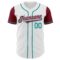 Custom White Crimson-Teal Authentic Two Tone Baseball Jersey