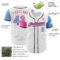 Custom White Light Blue Black-Pink Authentic Two Tone Baseball Jersey
