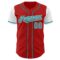 Custom Red Teal-White Authentic Two Tone Baseball Jersey