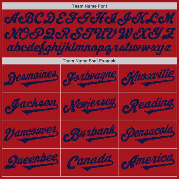 Custom Red Navy Authentic Two Tone Baseball Jersey