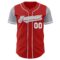 Custom Red Gray-White Authentic Two Tone Baseball Jersey
