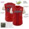 Custom Red Navy-Cream Authentic Two Tone Baseball Jersey