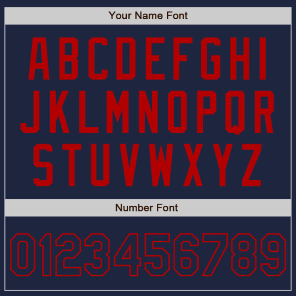 Custom Navy Red Authentic Two Tone Baseball Jersey