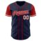 Custom Navy Red-White Authentic Two Tone Baseball Jersey