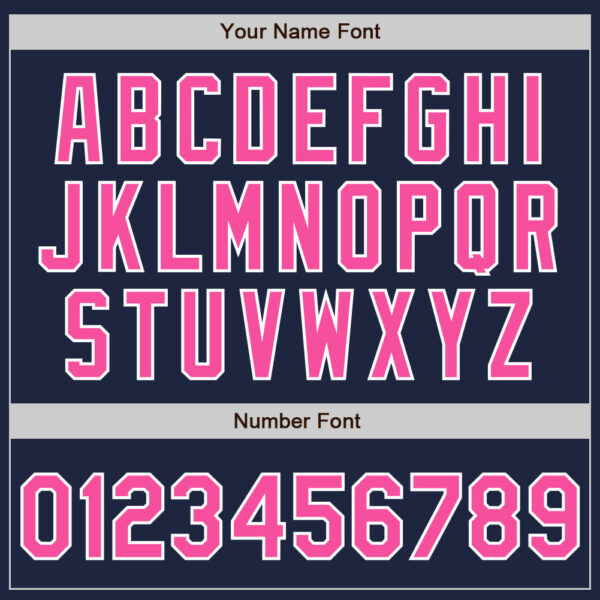 Custom Navy Pink-White Authentic Two Tone Baseball Jersey