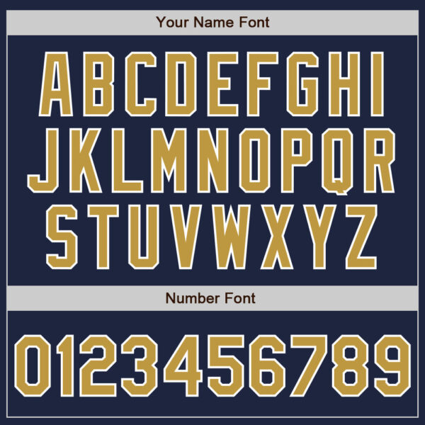 Custom Navy Old Gold-White Authentic Two Tone Baseball Jersey