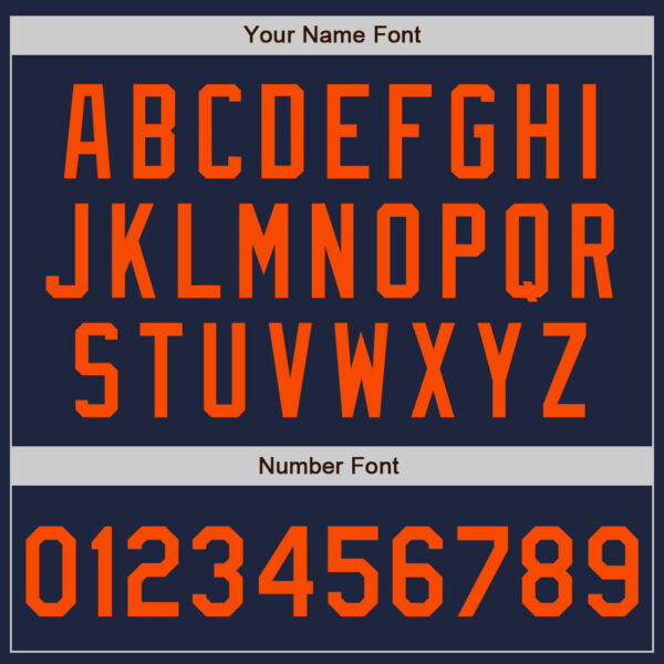 Custom Navy Orange Authentic Two Tone Baseball Jersey
