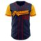 Custom Navy Gold-Red Authentic Two Tone Baseball Jersey