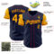 Custom Navy Gold-Crimson Authentic Two Tone Baseball Jersey