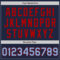 Custom Navy Light Blue-Red Authentic Two Tone Baseball Jersey
