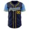 Custom Navy Light Blue-Yellow Authentic Two Tone Baseball Jersey