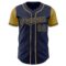 Custom Navy Old Gold Authentic Two Tone Baseball Jersey
