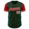 Custom Green Red-White Authentic Two Tone Baseball Jersey