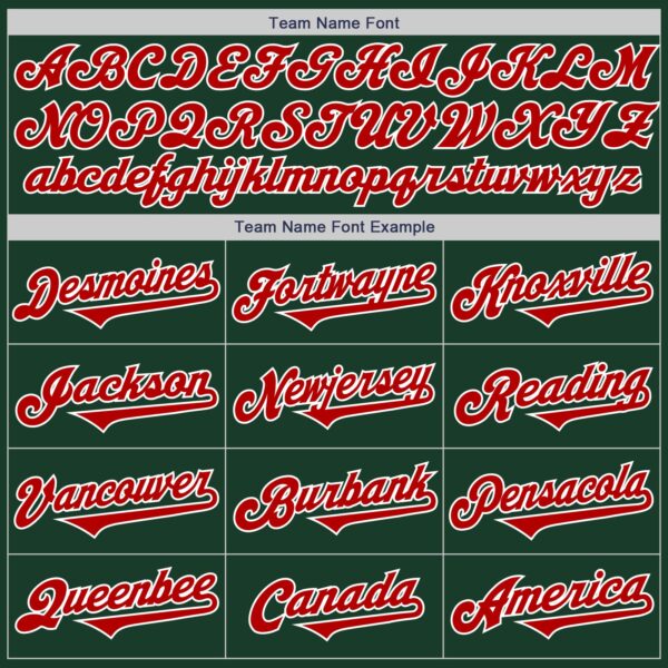 Custom Green Red-White Authentic Two Tone Baseball Jersey