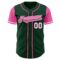 Custom Green Pink-White Authentic Two Tone Baseball Jersey
