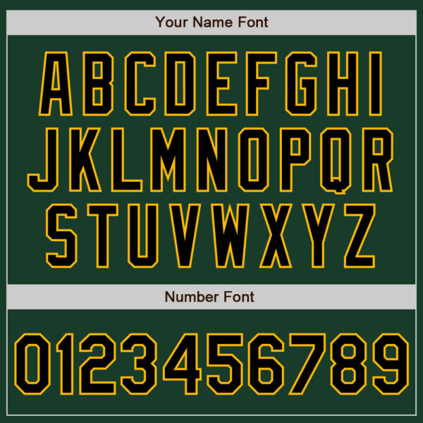 Custom Green Black-Gold Authentic Two Tone Baseball Jersey