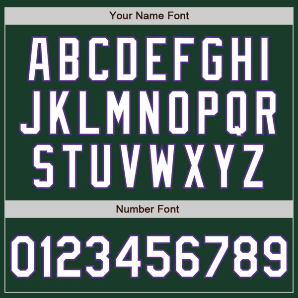 Custom Green White-Purple Authentic Two Tone Baseball Jersey