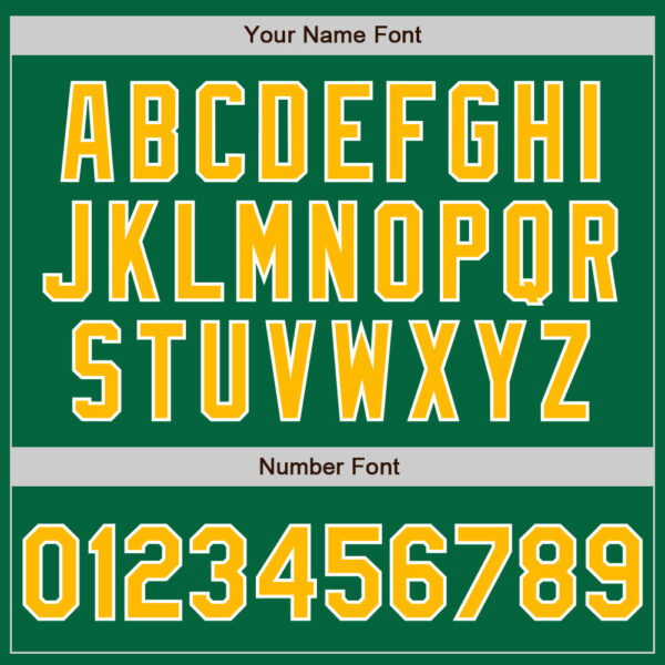 Custom Kelly Green Gold-White Authentic Two Tone Baseball Jersey