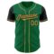 Custom Kelly Green Old Gold-Black Authentic Two Tone Baseball Jersey