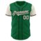 Custom Kelly Green Cream-Black Authentic Two Tone Baseball Jersey