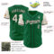 Custom Kelly Green Cream-Black Authentic Two Tone Baseball Jersey