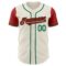 Custom Cream Red-Kelly Green Authentic Two Tone Baseball Jersey