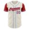 Custom Cream Red-Light Blue Authentic Two Tone Baseball Jersey