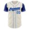 Custom Cream Royal-Light Blue Authentic Two Tone Baseball Jersey