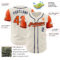 Custom Cream Orange-Navy Authentic Two Tone Baseball Jersey