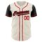 Custom Cream Black-Red Authentic Two Tone Baseball Jersey