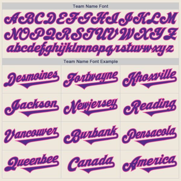 Custom Cream Purple-Pink Authentic Two Tone Baseball Jersey