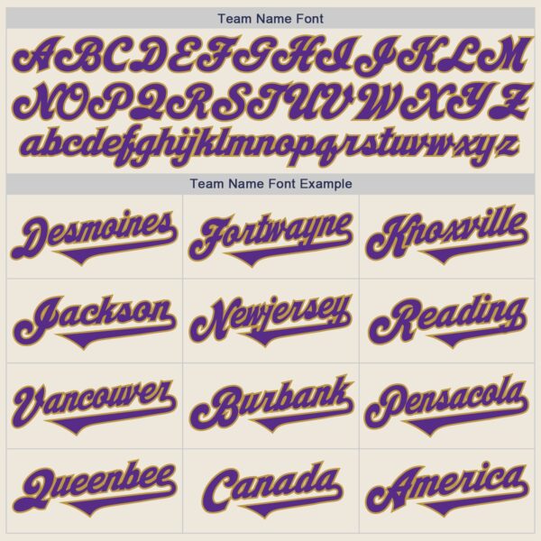 Custom Cream Purple-Old Gold Authentic Two Tone Baseball Jersey